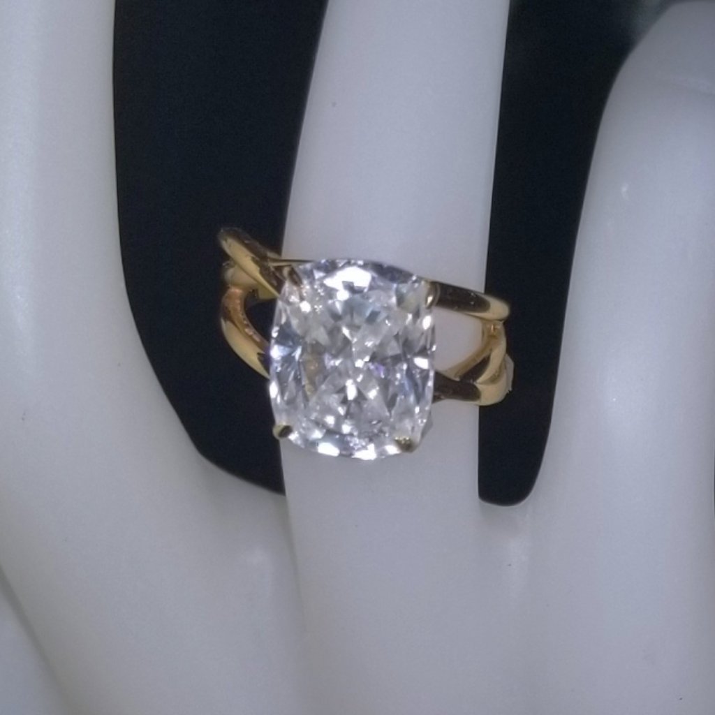 Certified 3 Carat Radiant Moissanite Diamond 14k Gold Over 925 279$